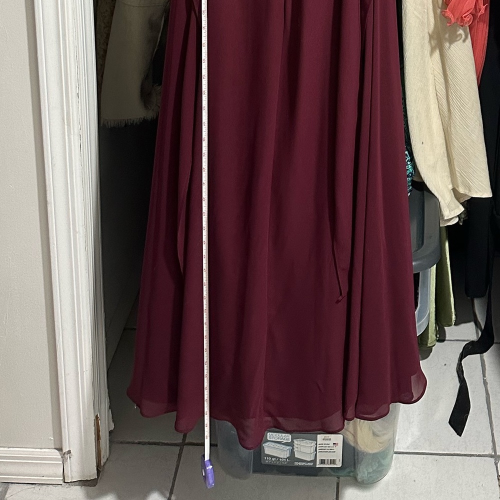 Azazie Evalleen Cabernet color size A0 - Picture 6 of 6